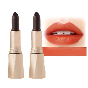 2PCS Swarous Multi-Functional Long-Lasting Color Lipstick, Swarous Lipstick, Matte Lip Lipstick, Black Luxury Velvet Non-Stick Cup Lipstick, Long-Lasting Color Lipstick for Women (#5 * 2)