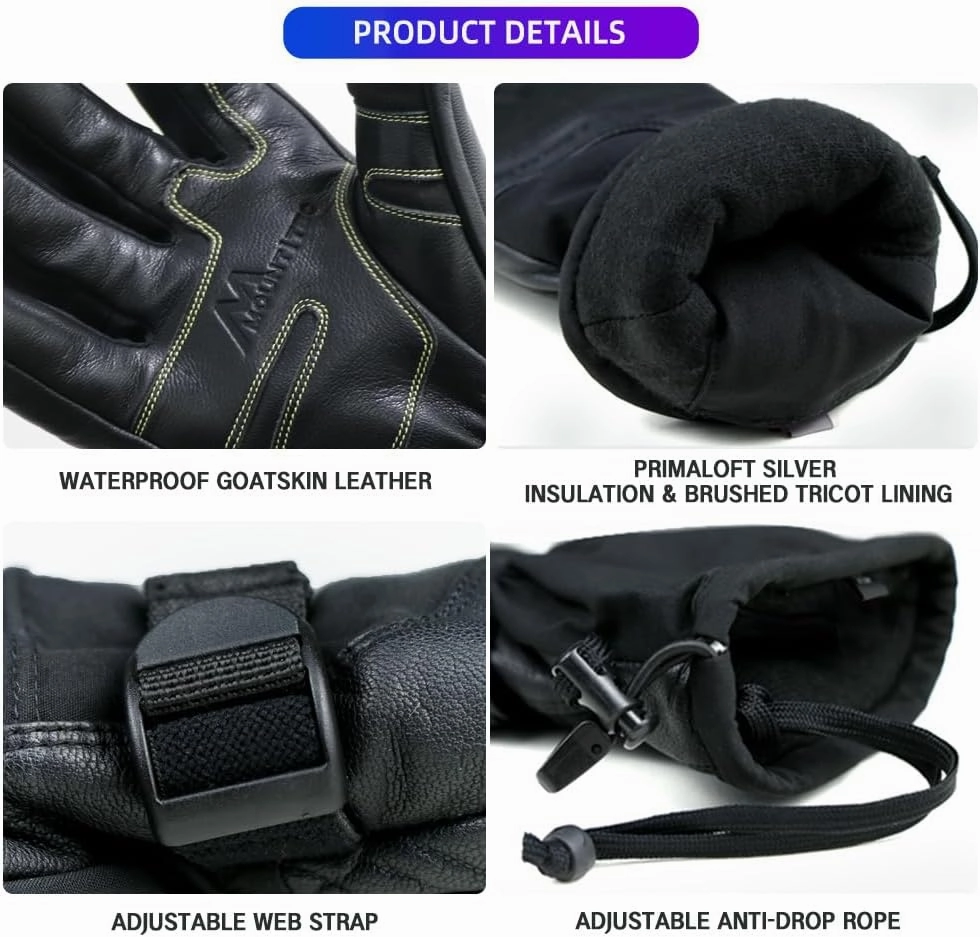 3-IN-1 Multipurpose Gloves for Men&Women,Touchscreen Waterproof,Thermal Gloves for Skiing Outdoor Hand Warmer