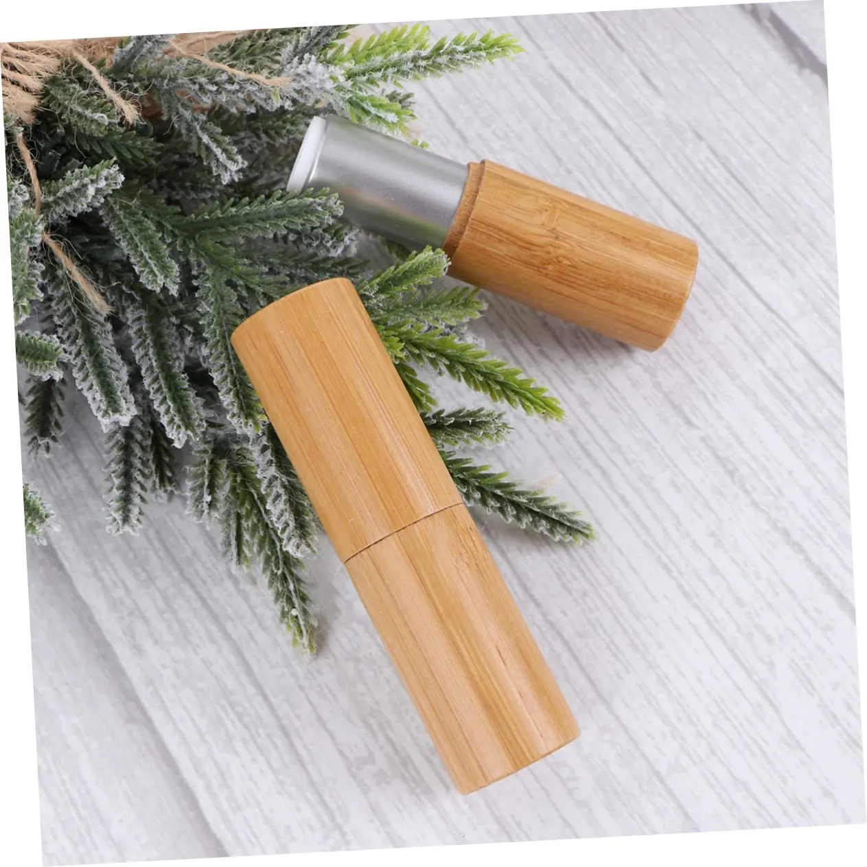 3sets Bamboo Bottles 3. Empty Tubes Rustic Storage Containers for Diy Lip Glosses Creams 2pcs*3