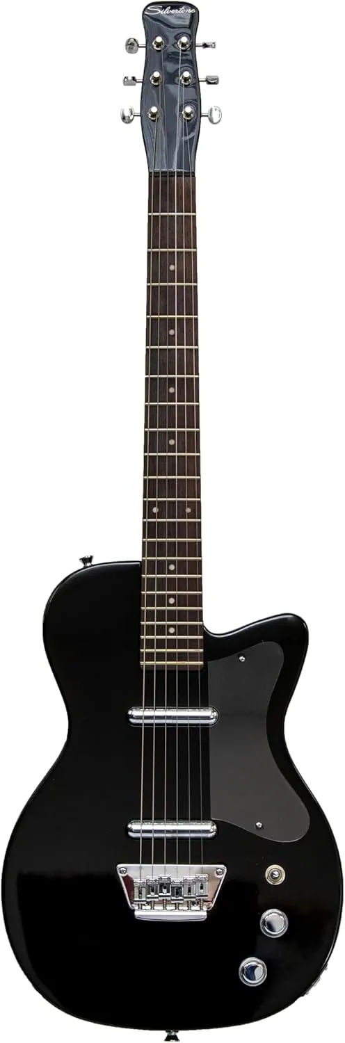 6 String Solid-Body Electric Guitar, Right, Gloss Black, standard (1303BK)