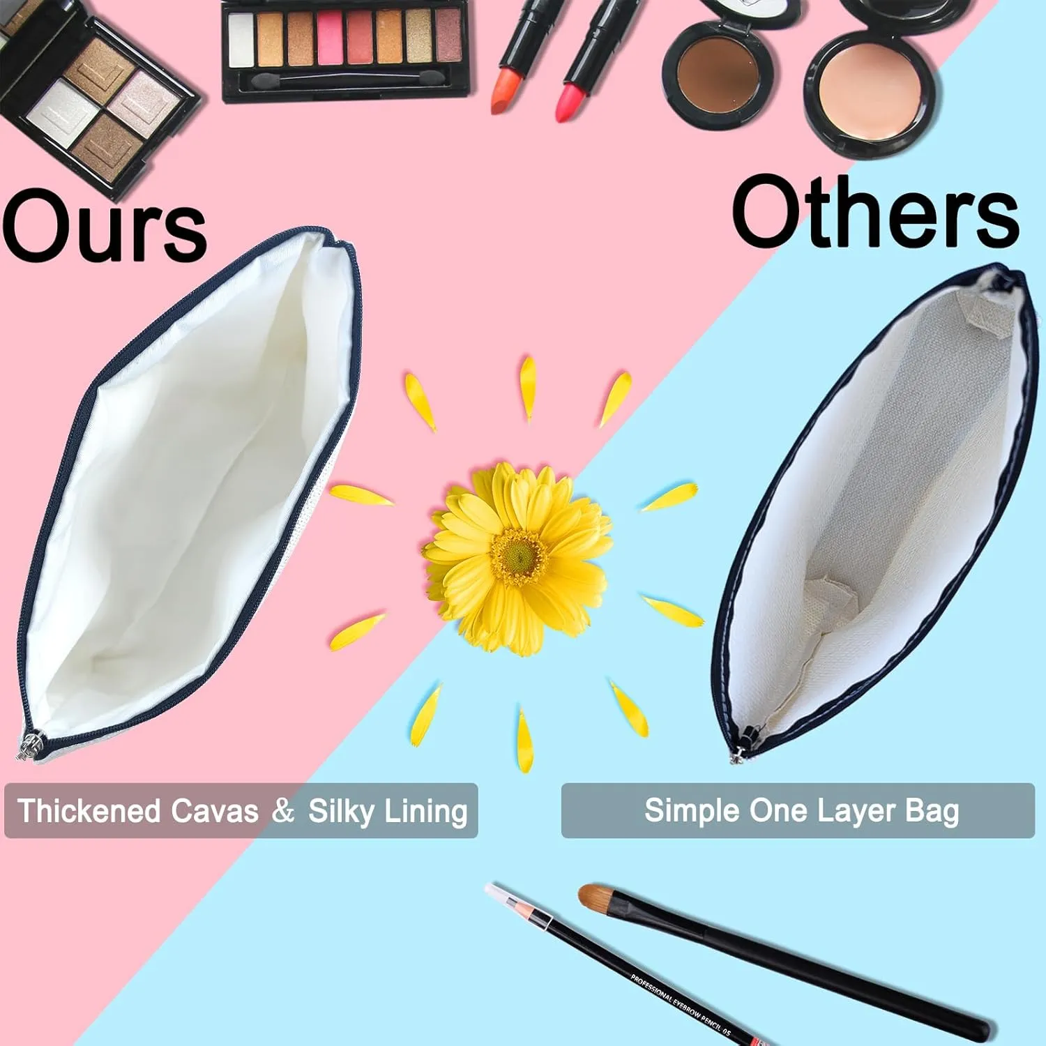 Animal Dog Lovers Gifts for Women Makeup Bag, Personalized Dog Themed Gifts for Dog Mom Owner Teen Girls Daughter Sister, Just A Girl Who Loves Dogs Cosmetic Stuff Bag, Funny Birthday Christmas Decor