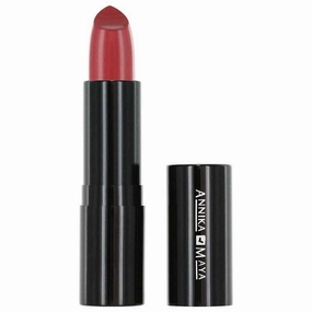 Annika Maya Hydrating Satin Lipstick, Made in the USA, Fragrance Free (Fifth Avenue)
