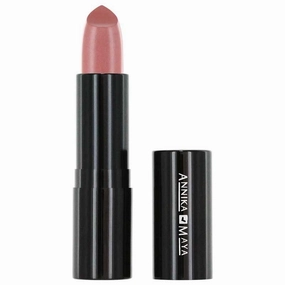 Annika Maya Hydrating Satin Lipstick, Made in the USA, Fragrance Free (Newbury Street)