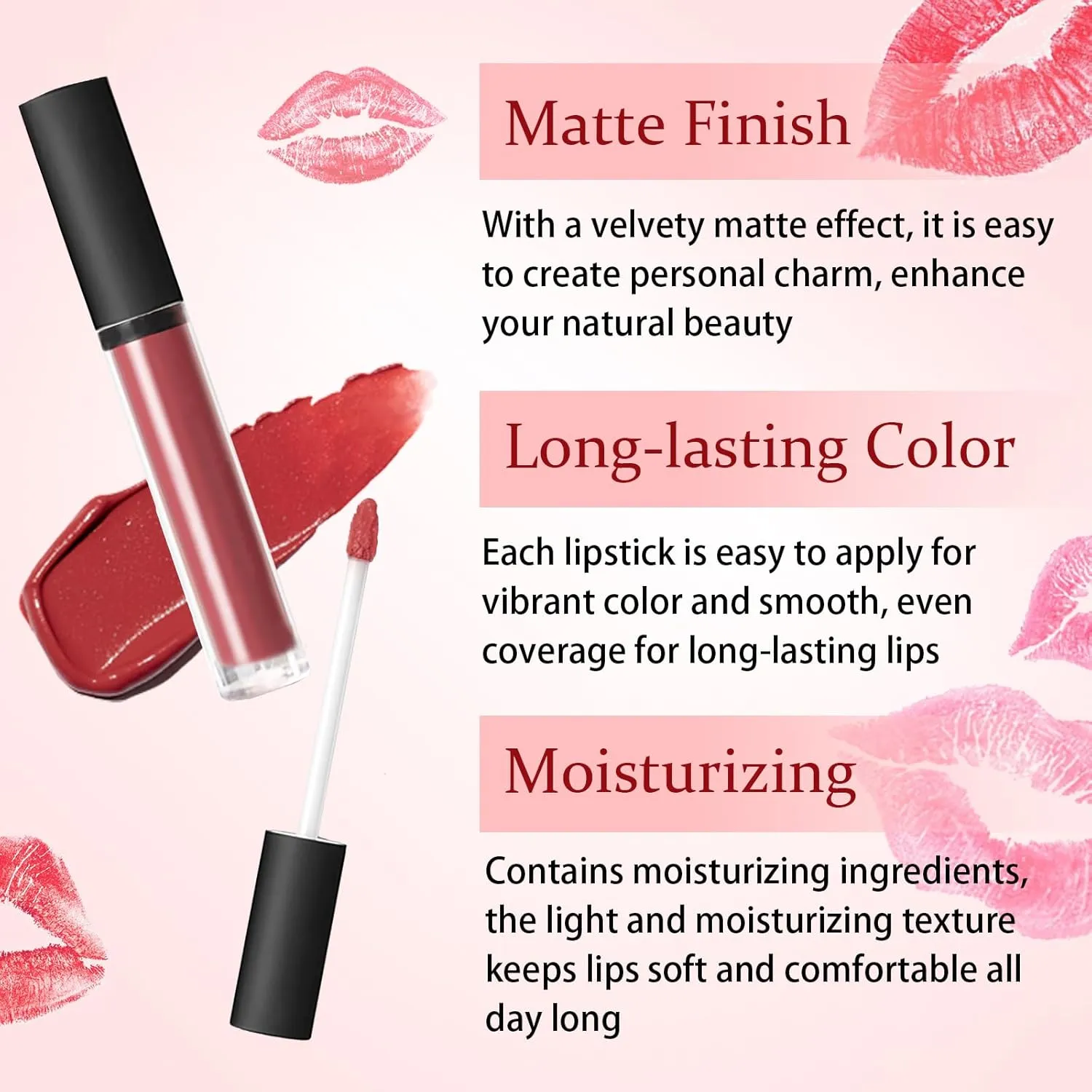 Beryse Lip Stain Oil, Lassi Lips Staining Lip Oil, Lips Sweet Staining Lips Oil, Long-Lasting Moisturizing Lip Oil, Smooth Application, Llong-lasting Color (#9~#12)