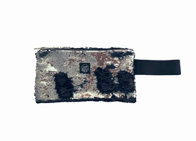 Black Silver Clutch Bag