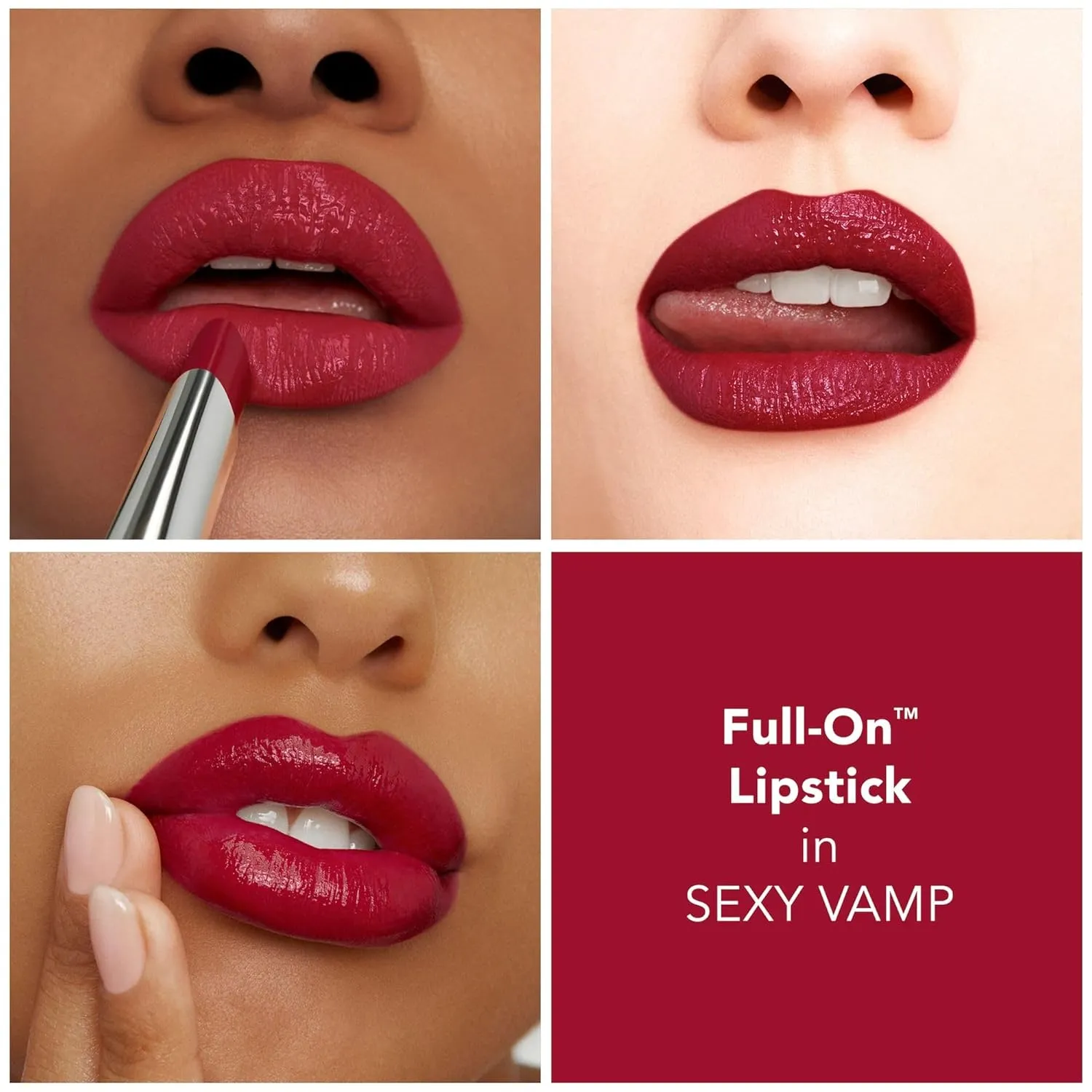 Buxom Full-On Plumping Satin Lipstick, Formulated with Hyaluronic Acid & Sunflower Wax, Moisturizing Creamy Lipstick, Satin Finish, Weightless, Cruelty Free