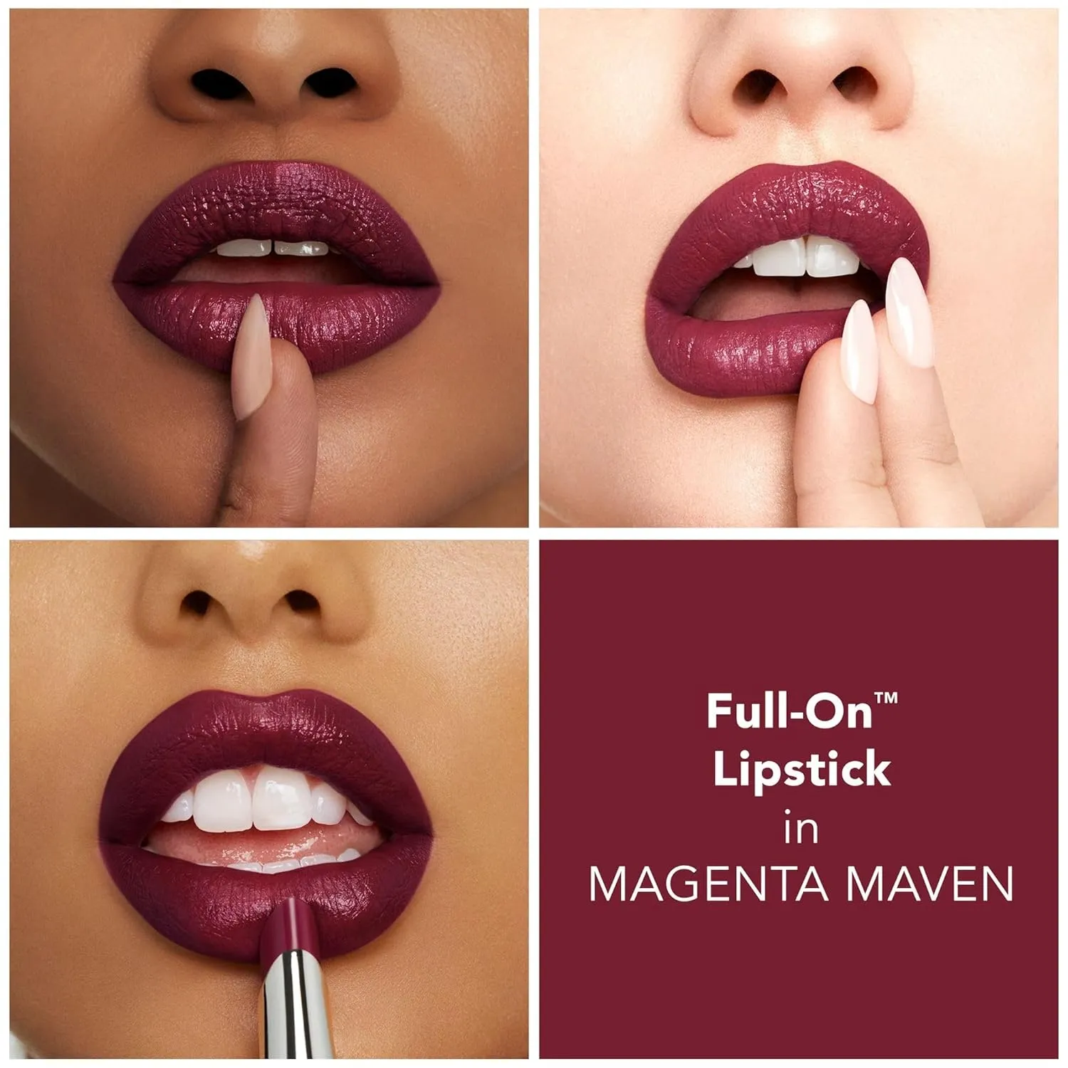 Buxom Full-On Plumping Satin Lipstick, Formulated with Hyaluronic Acid & Sunflower Wax, Moisturizing Creamy Lipstick, Satin Finish, Weightless, Cruelty Free