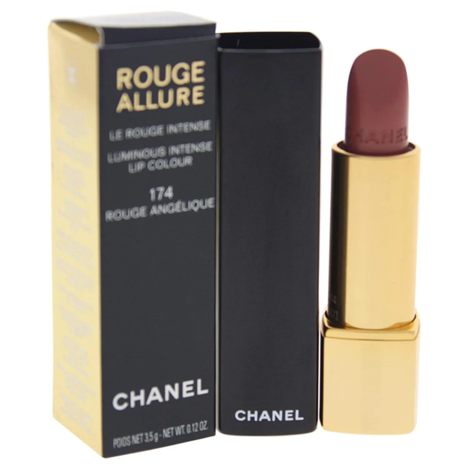 Chanel Rouge Allure Luminous Intense Lip Colour No. 174 Rouge Angelique for Women, 0.12 Ounce