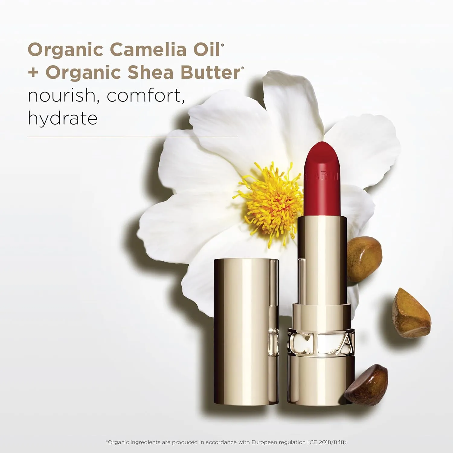 Clarins Joli Rouge Lipstick | Long Lasting, Satin Finish | Hydrating, Nourishing and Lightweight | All Skin Types | 0.1 Ounces