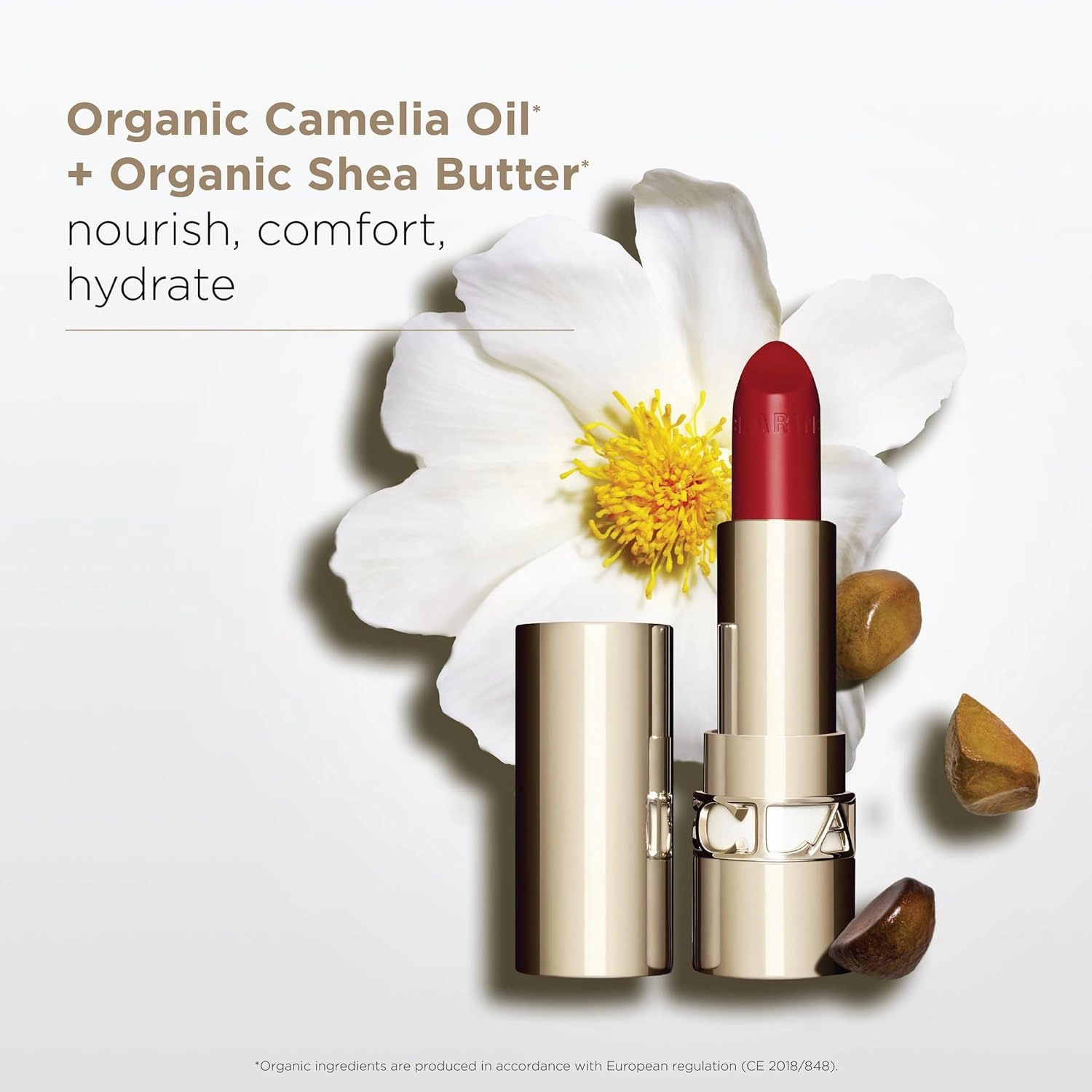 Clarins Joli Rouge Lipstick | Long Lasting, Satin Finish | Hydrating, Nourishing and Lightweight | All Skin Types | 0.1 Ounces