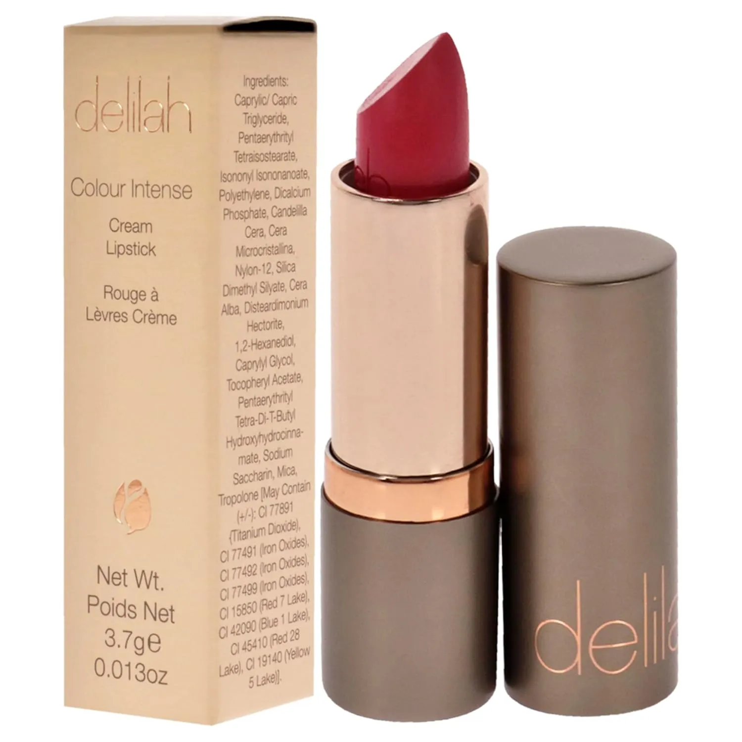 Colour Intense Cream Lipstick - Stiletto - Rich Pigmented - Long Lasting, Hydrating, Velvety Creamy Lipstick For Women - Silky Matte Finish - Infused with Vitamin E - Vegan - 3.7g / 0.13 Oz