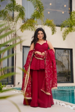 Crimson Blush Kurta Set
