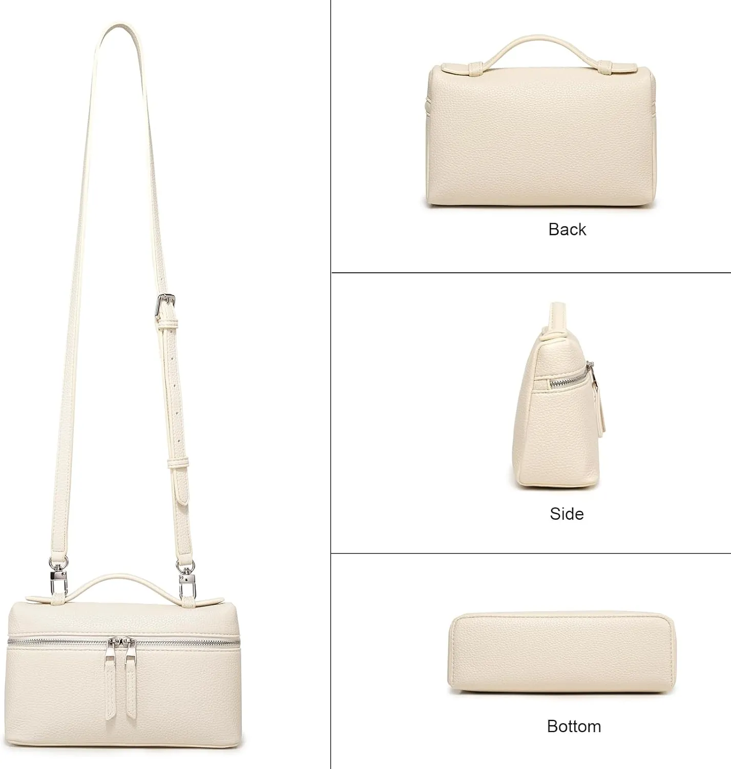 Crossbody Bag for Women, Small Top-Handle Leather Purse Designer Trendy Shoulder Bag Luxury Pouch