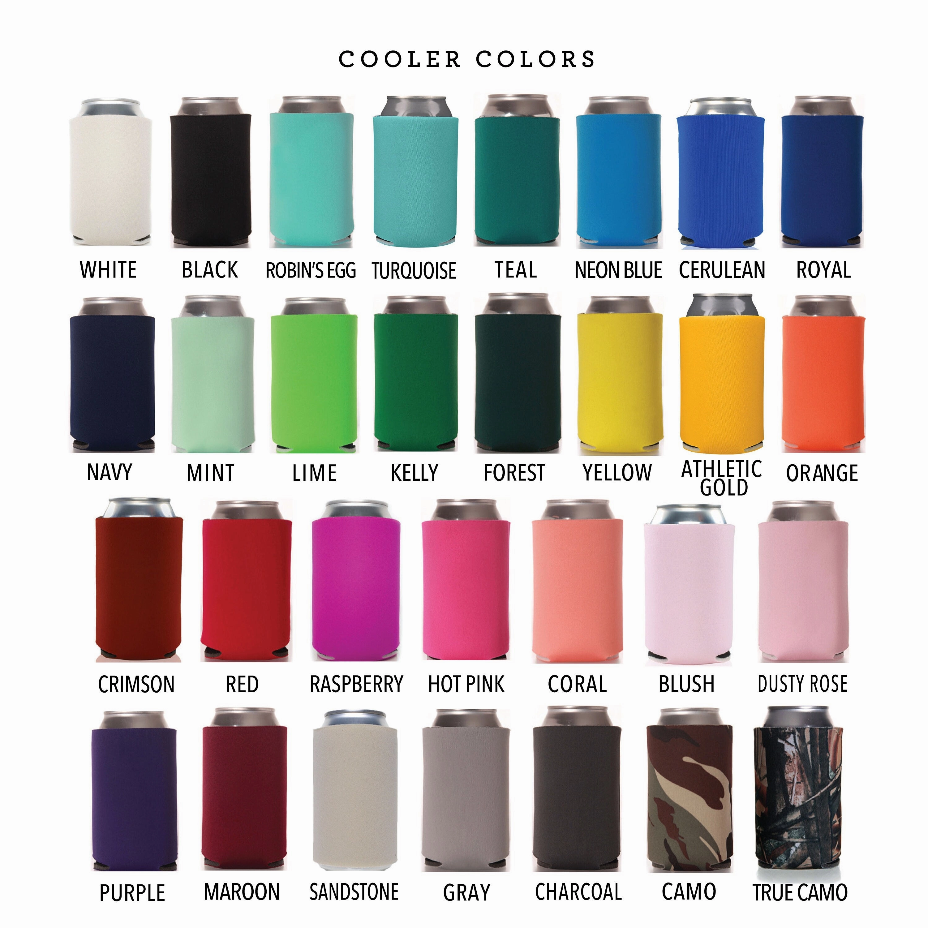 Custom Bottom-Printed Wedding Can Cooler