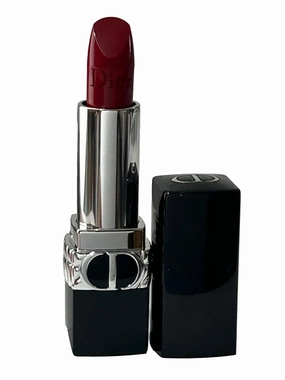 Dior Rouge Lipstick Color # 743 ROUGE ZINNIA SATIN (FULL SIZE) 0.12 OZ / 3.5 G (NEW NO BOX/NEVER USED/NO BOX AS SHOWN)