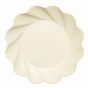 ECO COMPOSTABLE DINNER PLATE CREAM 8PK
