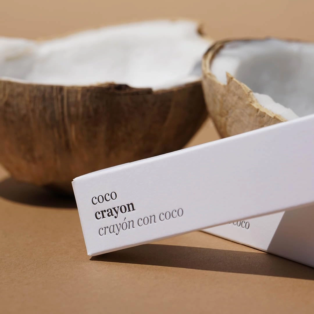 Ere Perez - Natural Coco Crayon Hydrating Lip Color | Baobab   Coconut Oil, Silica, Vitamin E | Protect, Nourish, Repair | Vegan, Cruelty-Free, Clean Beauty (Brave, 0.01 oz | 3 g)