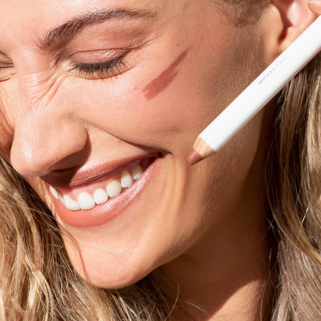 Ere Perez - Natural Coco Crayon Hydrating Lip Color | Baobab   Coconut Oil, Silica, Vitamin E | Protect, Nourish, Repair | Vegan, Cruelty-Free, Clean Beauty (Brave, 0.01 oz | 3 g)