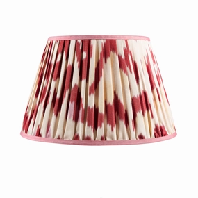 Evie Crimson & Blush Pink Ikat Lampshade