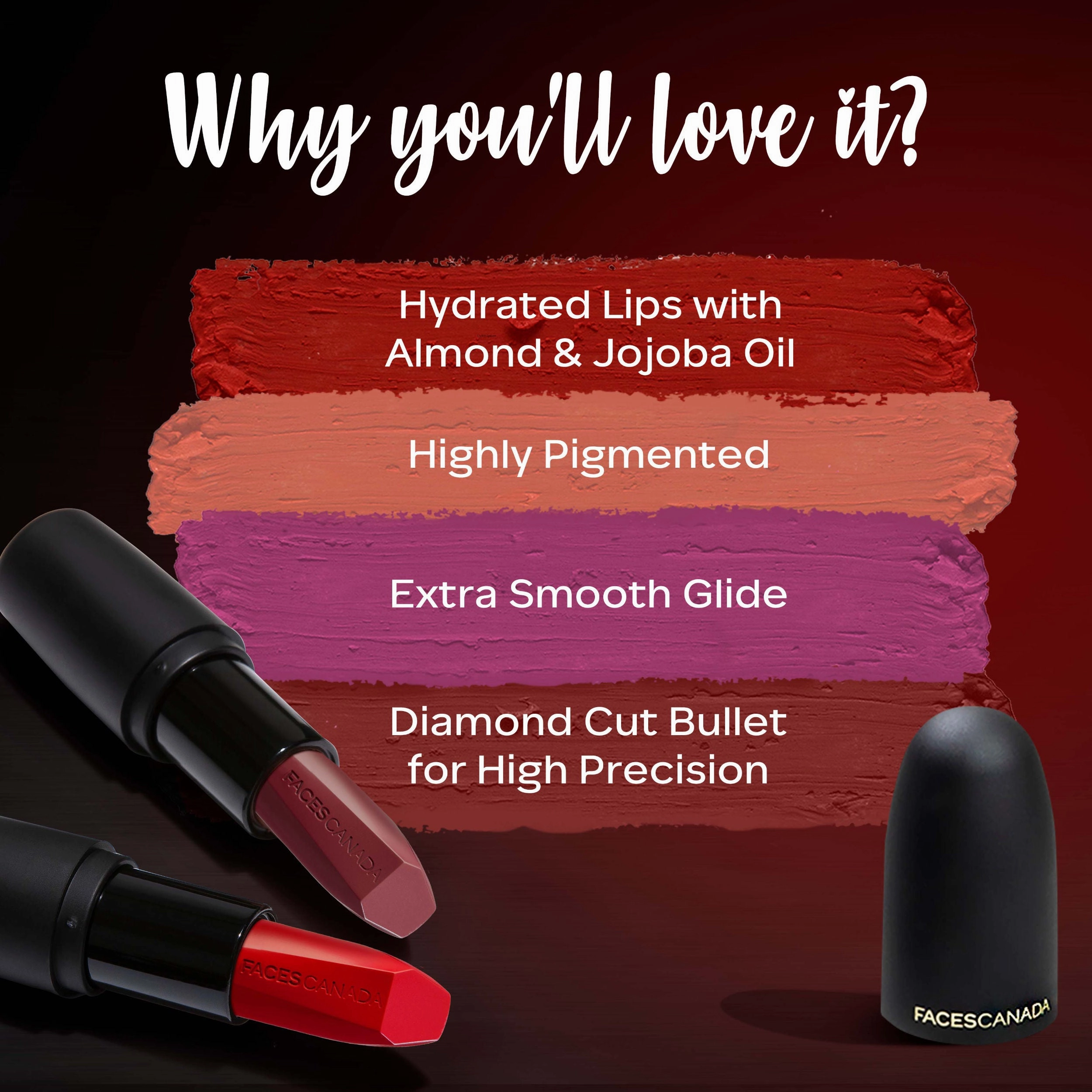 Faces Canada Weightless Matte Lipstick |Jojoba and Almond Oil enriched| Highly pigmented | Smooth One Stroke Weightless Color | Keeps Lips Moisturized | Shade - Divine Mauve 4g
