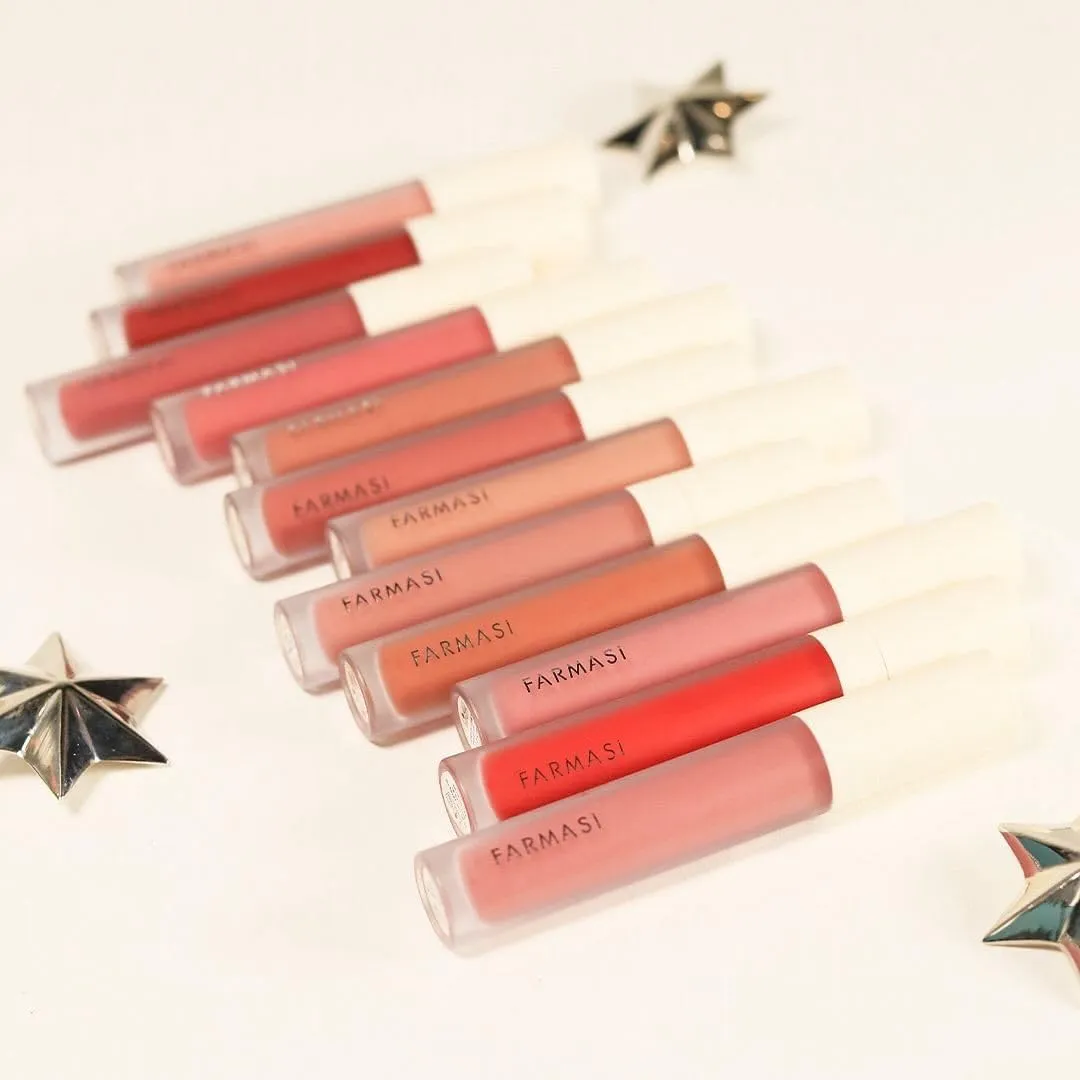 FARMASi Make Up Matte Liquid Lipstick, Long-Lasting and Ultra-comfortable, High-Impact, Lightweight, Organic, Pure Pigments 0.14 fl.oz (Money Maker)