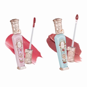 Flower Knows Violet Strawberry Rococo Glowy Lip Gloss G02 Strawberry Rococo Cloud Lip Cream Matte Liquid Lipstick S01 Set