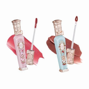 Flower Knows Violet Strawberry Rococo Glowy Lip Gloss G02 Strawberry Rococo Cloud Lip Cream Matte Liquid Lipstick S03