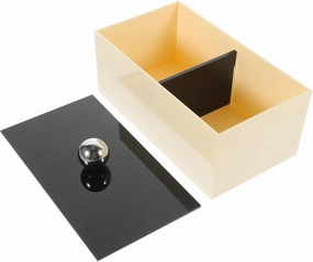 Garneck Acrylic Lipstick Storage Box Compartment Organizing Rack for Cosmetics Desktop Storage Holder Silver Ball Design