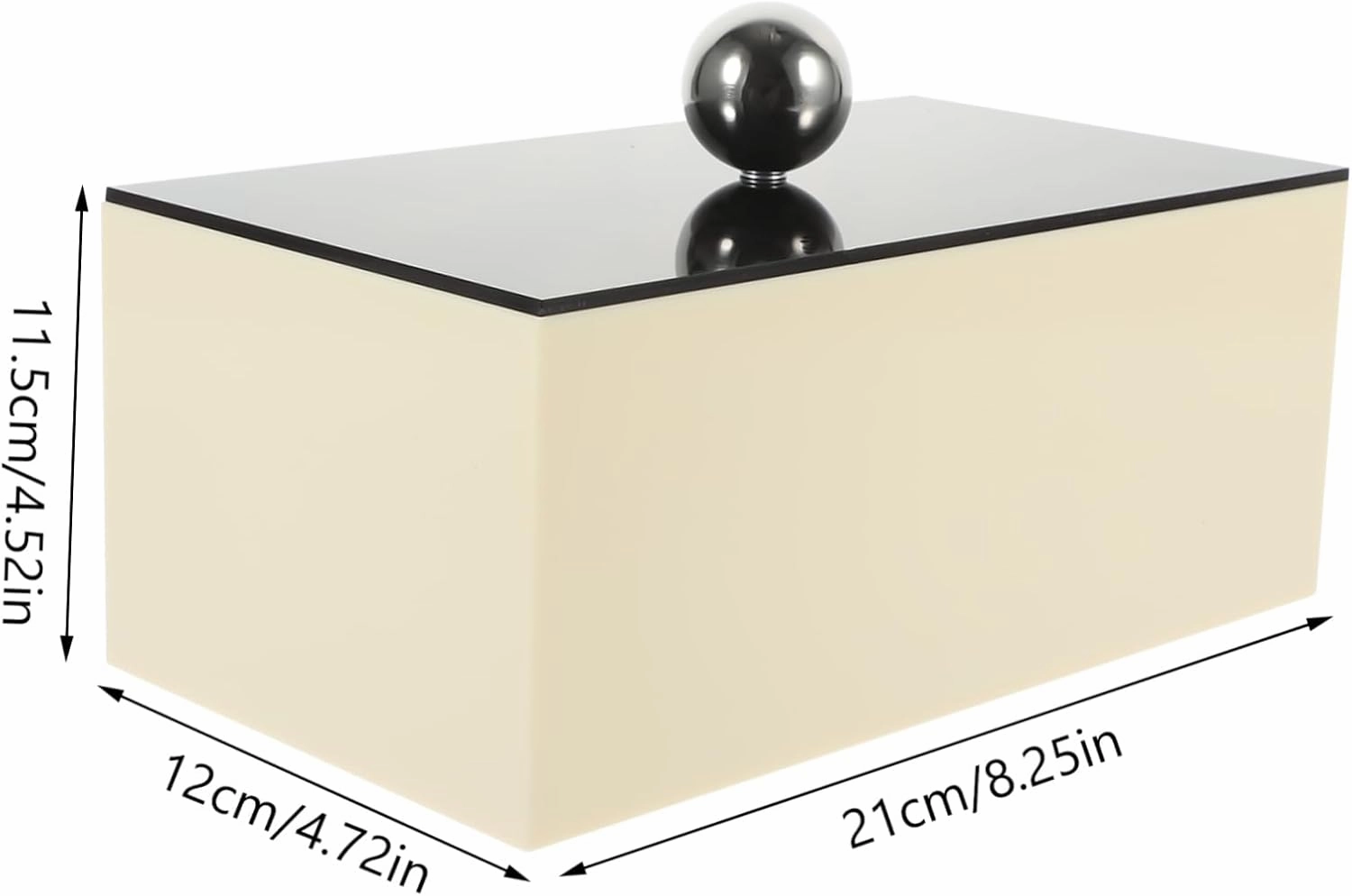 Garneck Acrylic Lipstick Storage Box Compartment Organizing Rack for Cosmetics Desktop Storage Holder Silver Ball Design