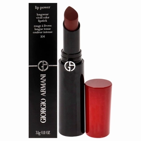 Giorgio Armani Lip Power Longwear Vivid Color Lipstick - 504 Flirt for Women - 0.11 oz Lipstick
