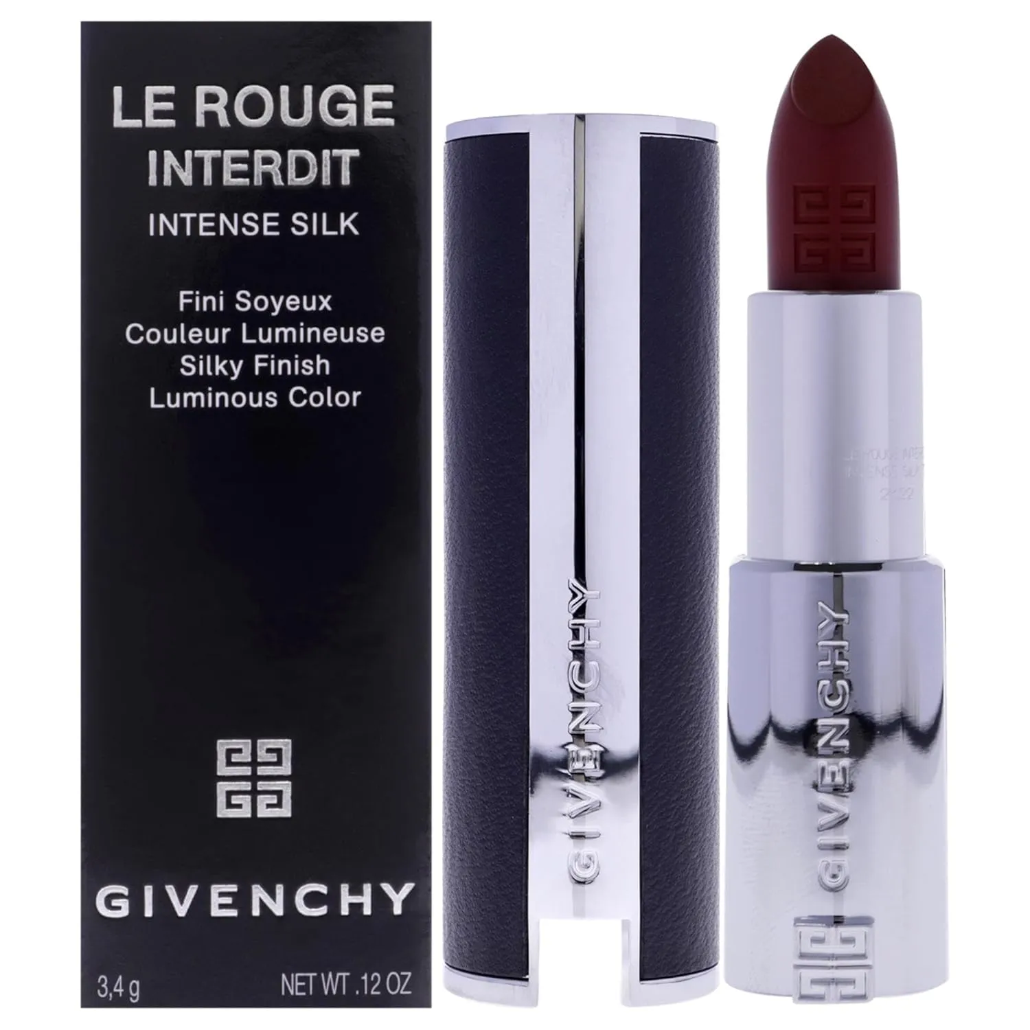 Givenchy Le Rouge Interdit Intense Silk Lipstick - N37 Rouge Graine for Women - 0.11 oz Lipstick