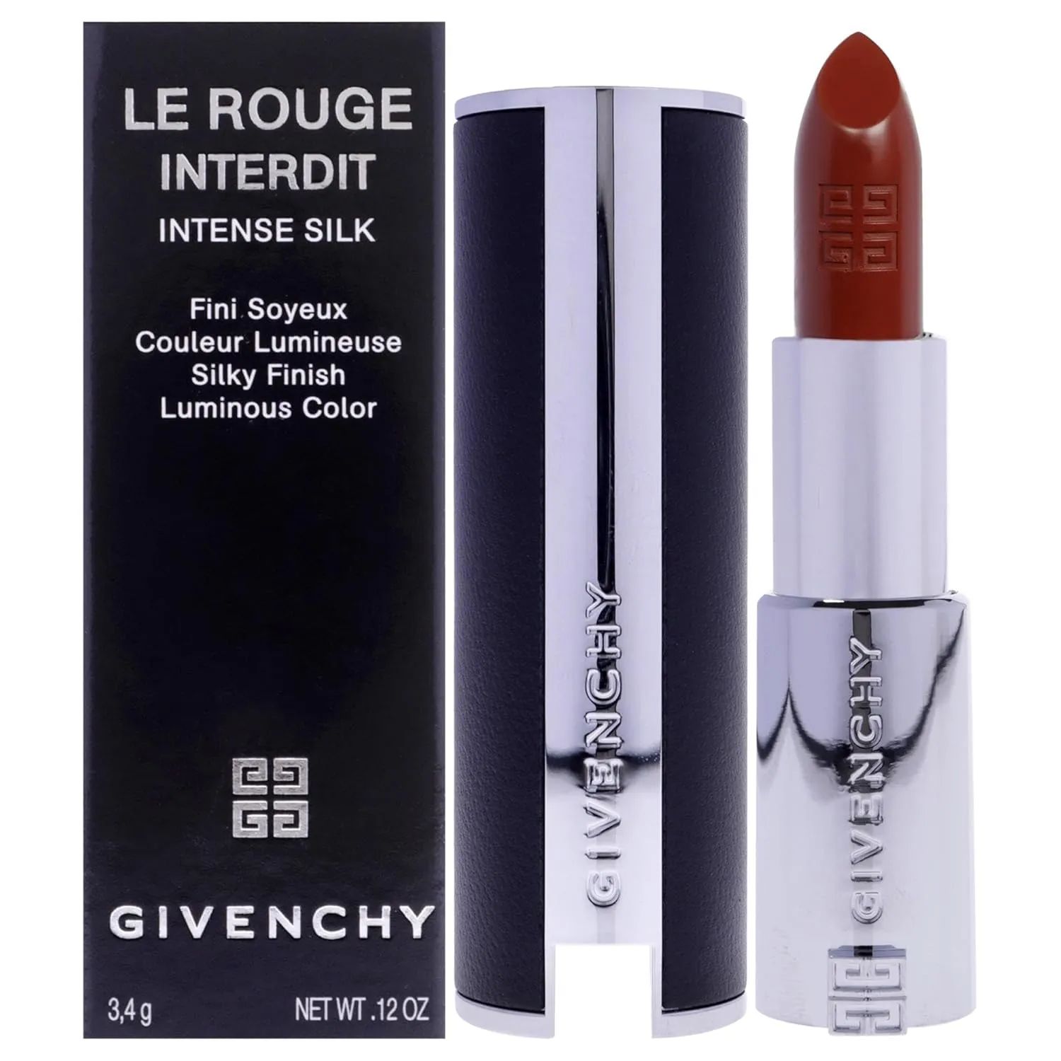 Givenchy Le Rouge Interdit Intense Silk Lipstick - N501 Brun Epice for Women - 0.11 oz Lipstick