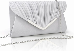 Glamorous Envelope Clutch Bag - Elegant Women’s Satin Finish Evening Purse for Weddings, Proms, Parties & Formal Events
