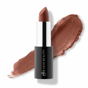 Glo Skin Beauty Satin Lipstick (Amaretto) | Nourishing Longwearing Lip Stick Packed with Skincare Benefits