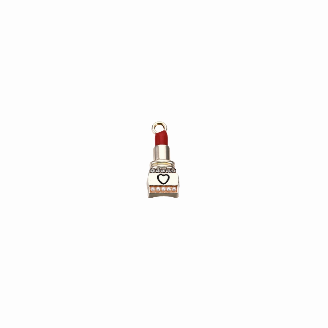 Gold Luxe Lipstick Charm