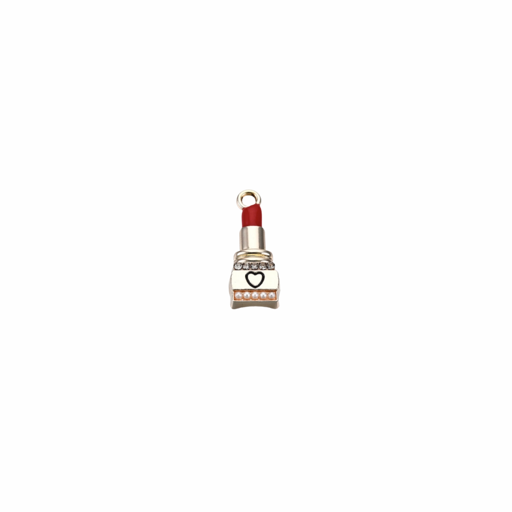 Gold Luxe Lipstick Charm