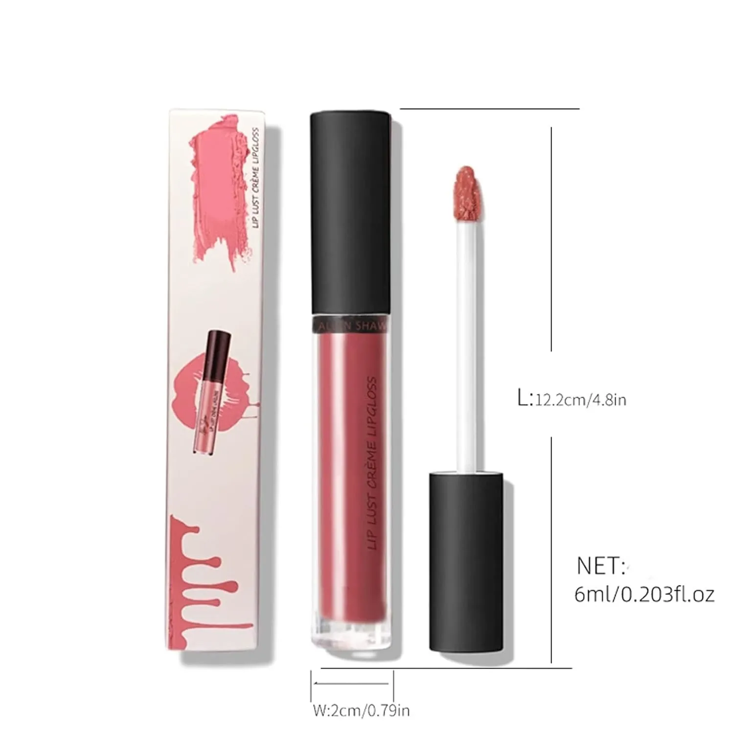 Hailnrothwad Lipstick, Brillo De Labios En Crema De 12 Colores, 12 Colors Cream Texture Lipstick (#5 #6 #7 #8)