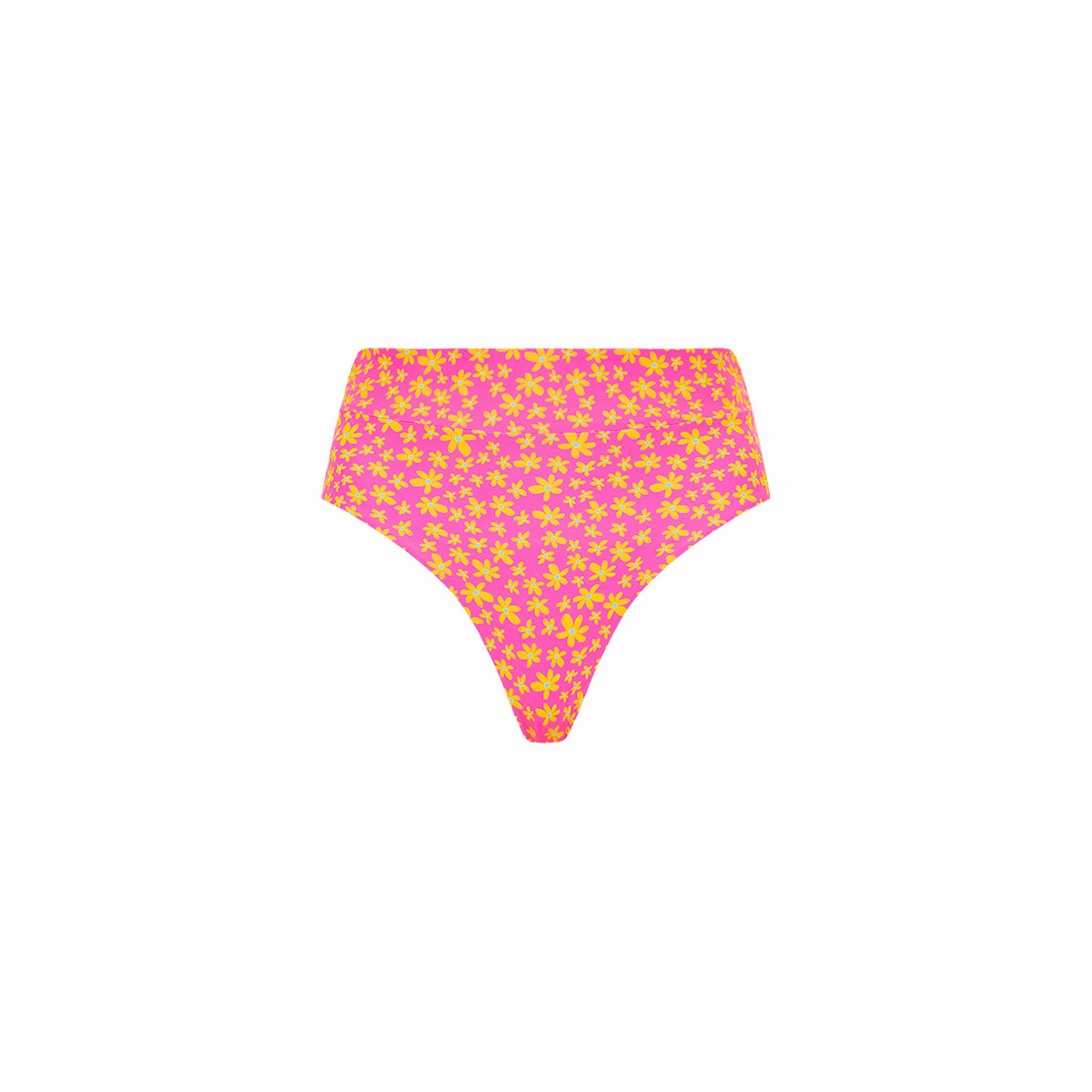 High Hip Cheeky Bikini Bottom - Berry Blush