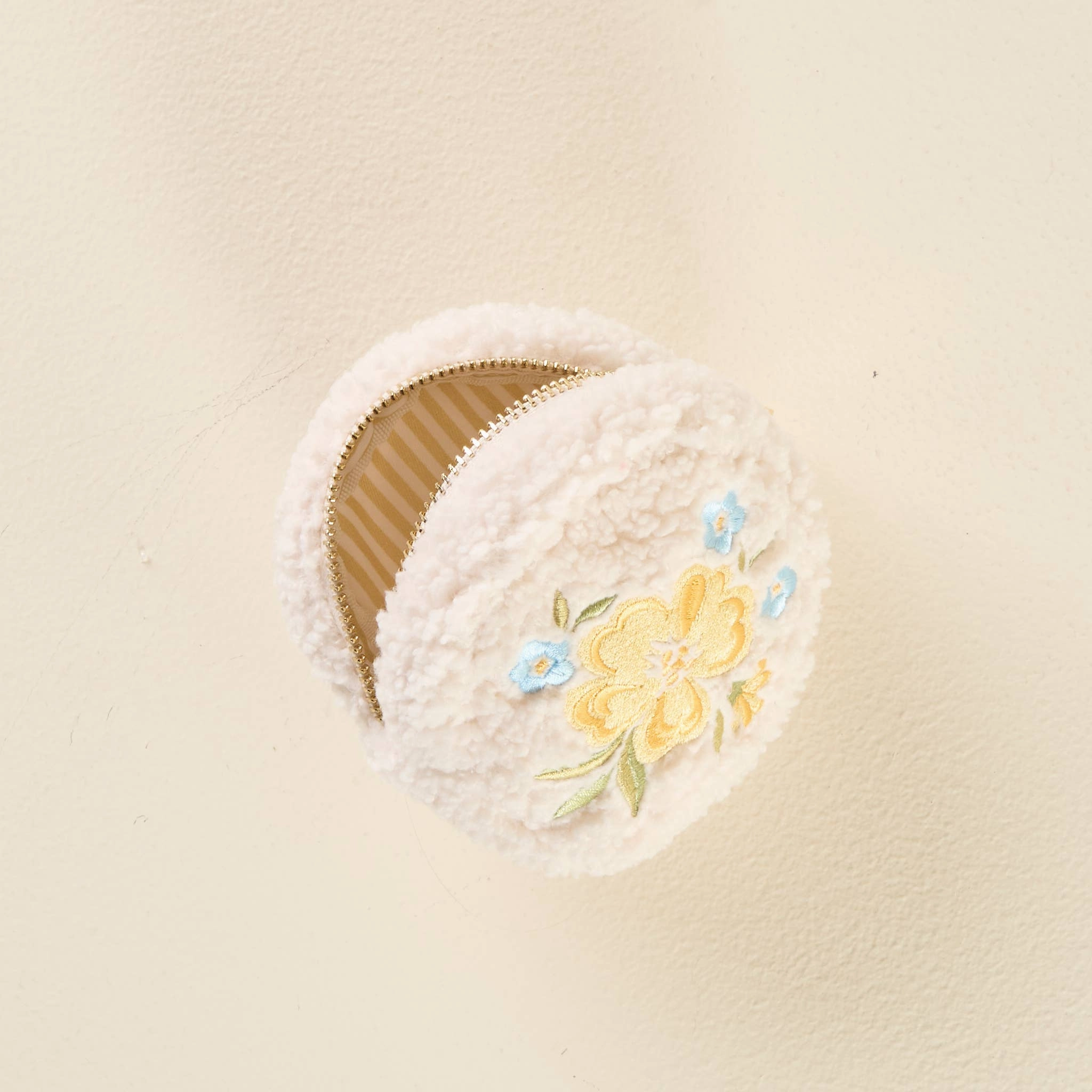 Honey Blossom Teddy Pouch-Circle