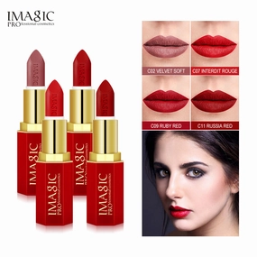 IMAGIC 12 Colors Matte Lipsticks naked Crystal Column Matte Lipstick Lip Sticks Cosmetic Easy to Wear Lipstick Matte Batom
