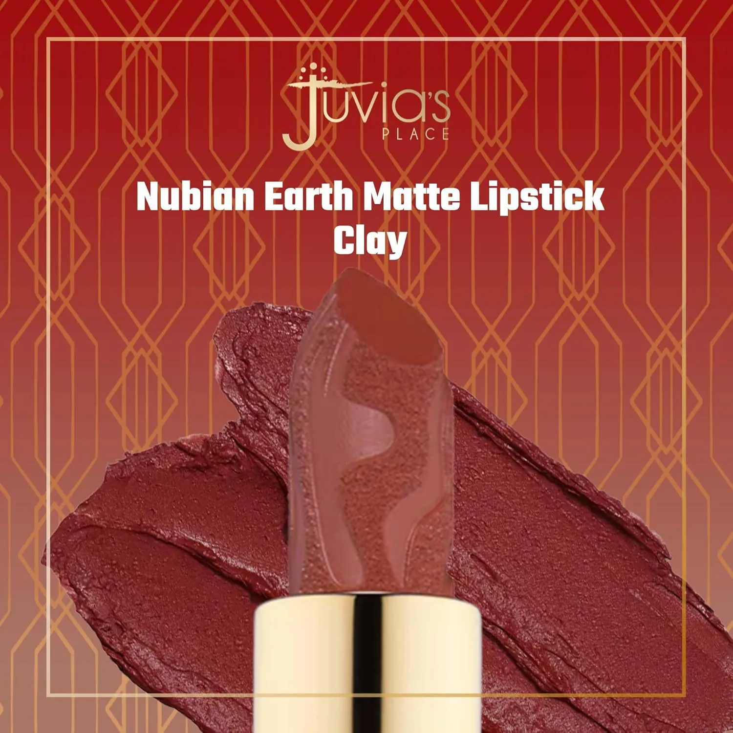 Juvia's Place Nubian Earth Matte Lipstick Clay - Hydrating, Long-lasting, Richly Pigmented Lip Makeup, Creamy Lipstick with Matte Finish, Beauty & Lip Care Product