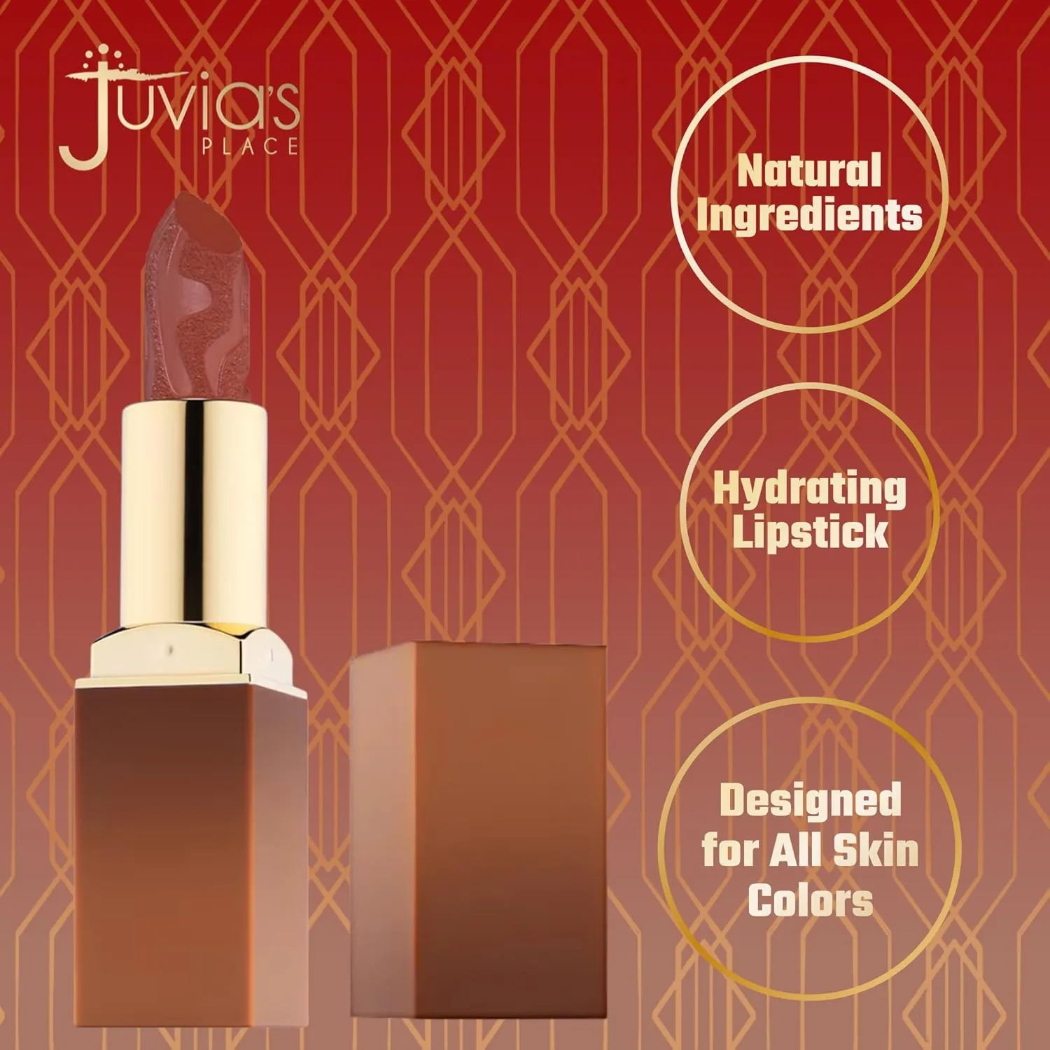 Juvia's Place Nubian Earth Matte Lipstick Clay - Hydrating, Long-lasting, Richly Pigmented Lip Makeup, Creamy Lipstick with Matte Finish, Beauty & Lip Care Product