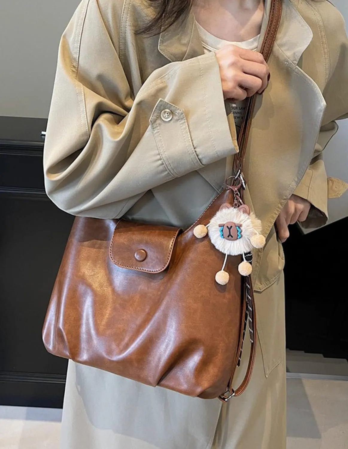 KARRESLY Hobo Handbag Purse for Women Trendy Shoulder Bags PU Leather Crossbody Purses