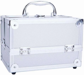 KMYG 9" Aluminum Makeup Train Case Jewelry Box Cosmetic Mirror Organizer Cosmetic-display-cases Makeup organizer Bathroom organizer Makeup bag Storage cabinet Bathroom storage Makeup vanity Make