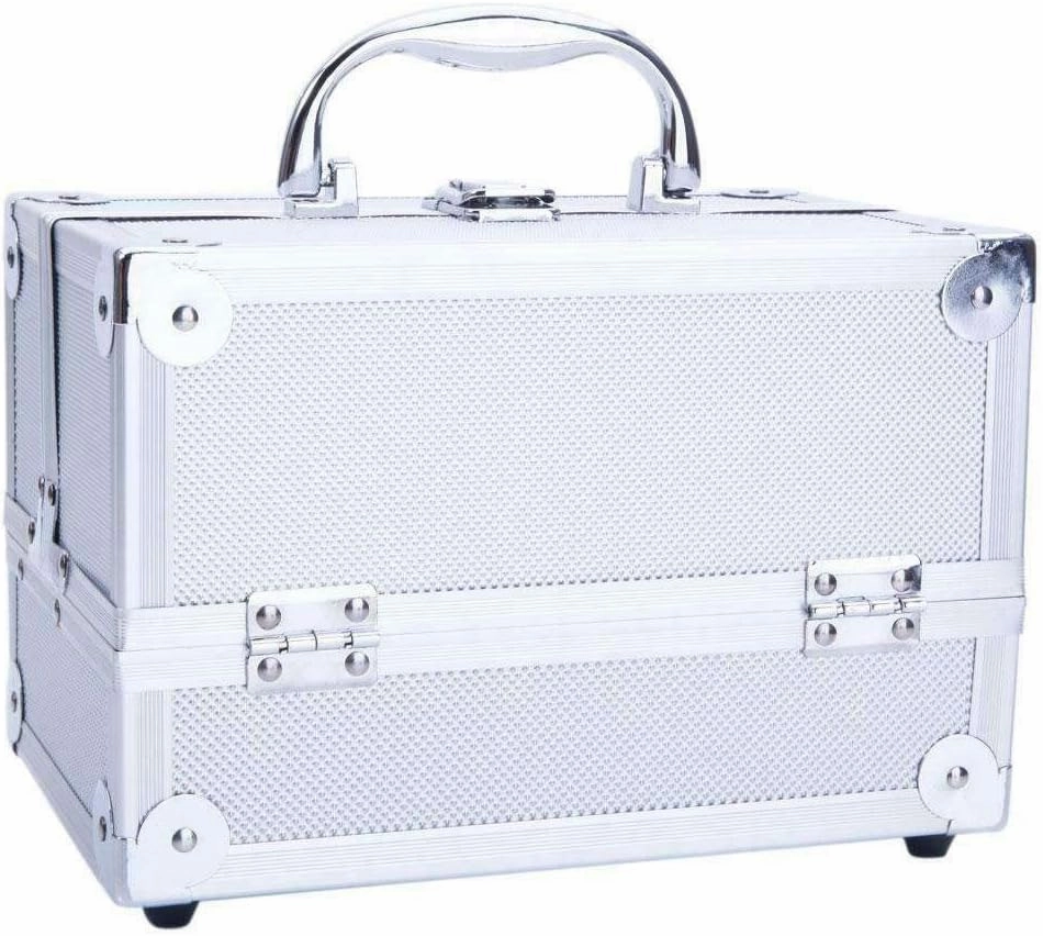 KMYG Portable Pro 9" Aluminum Makeup Train Case Jewelry Box Cosmetic Mirror Organizer Cosmetic-display-cases Makeup organizer Bathroom organizer Makeup bag Storage cabinet Bathroom storage Makeu