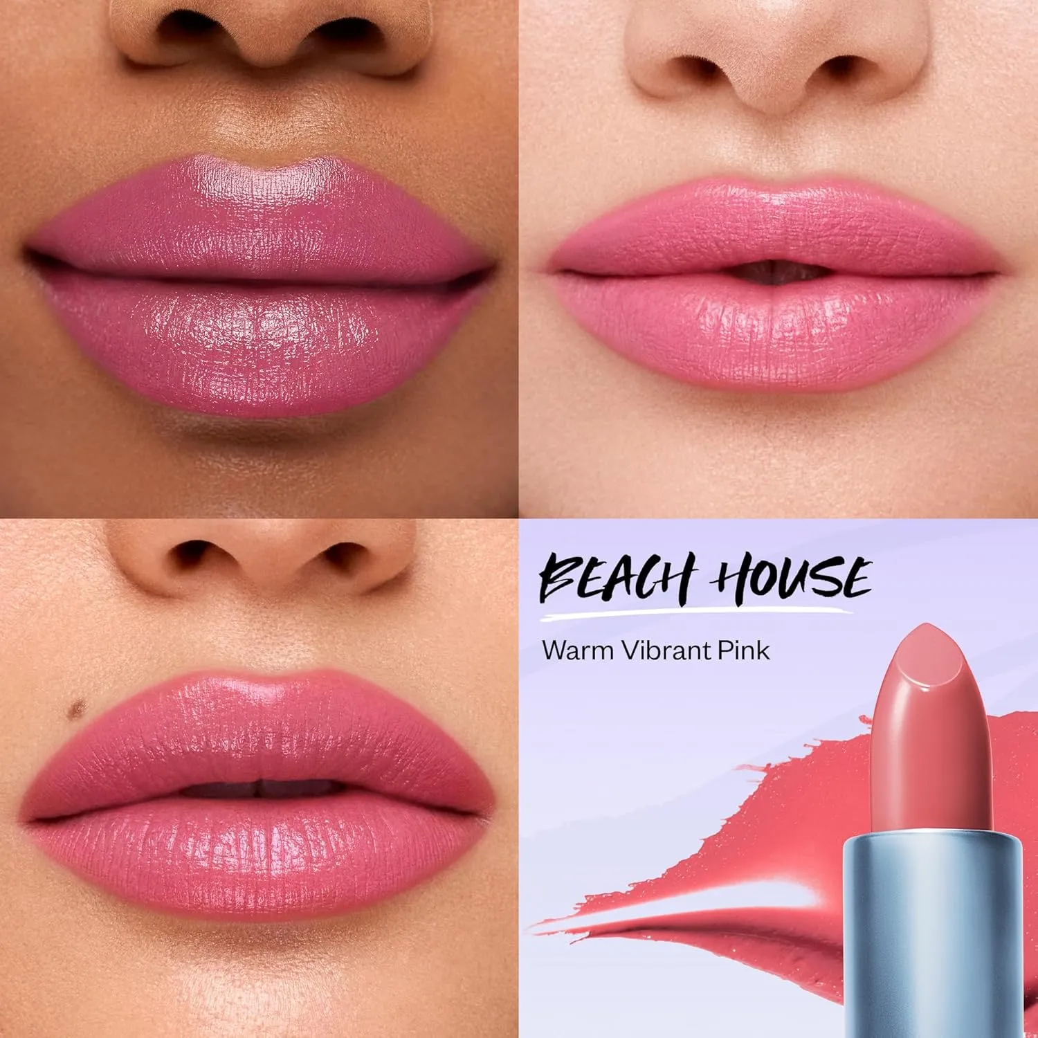 Kosas Weightless Lip Color Nourishing Satin Lipstick - High Impact Lip Color with Clean Formula - Comfy Feel & Soft Finish - Beach House
