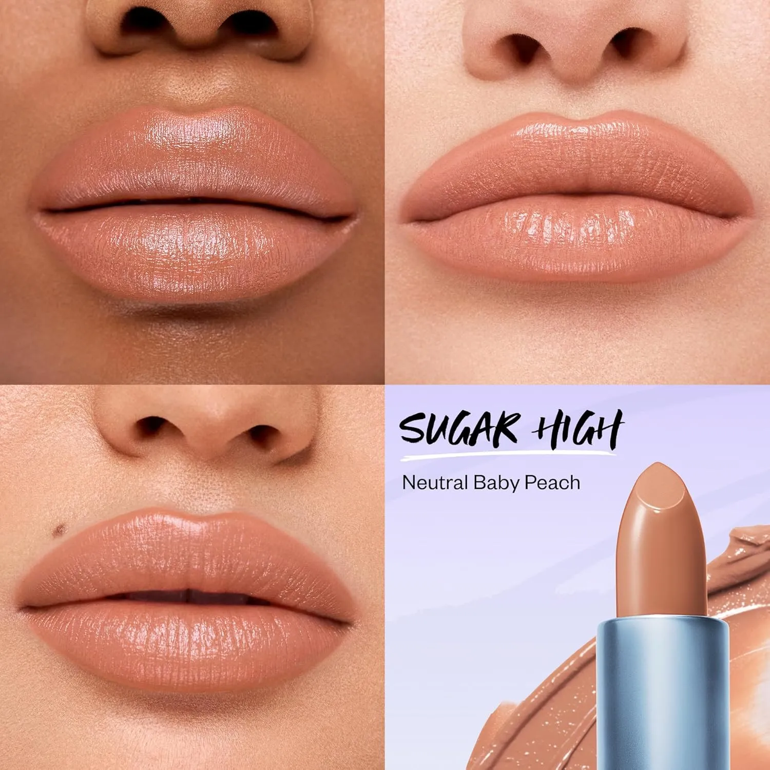 Kosas Weightless Lip Color Nourishing Satin Lipstick - High Impact Lip Color with Clean Formula - Comfy Feel & Soft Finish - Sugar High
