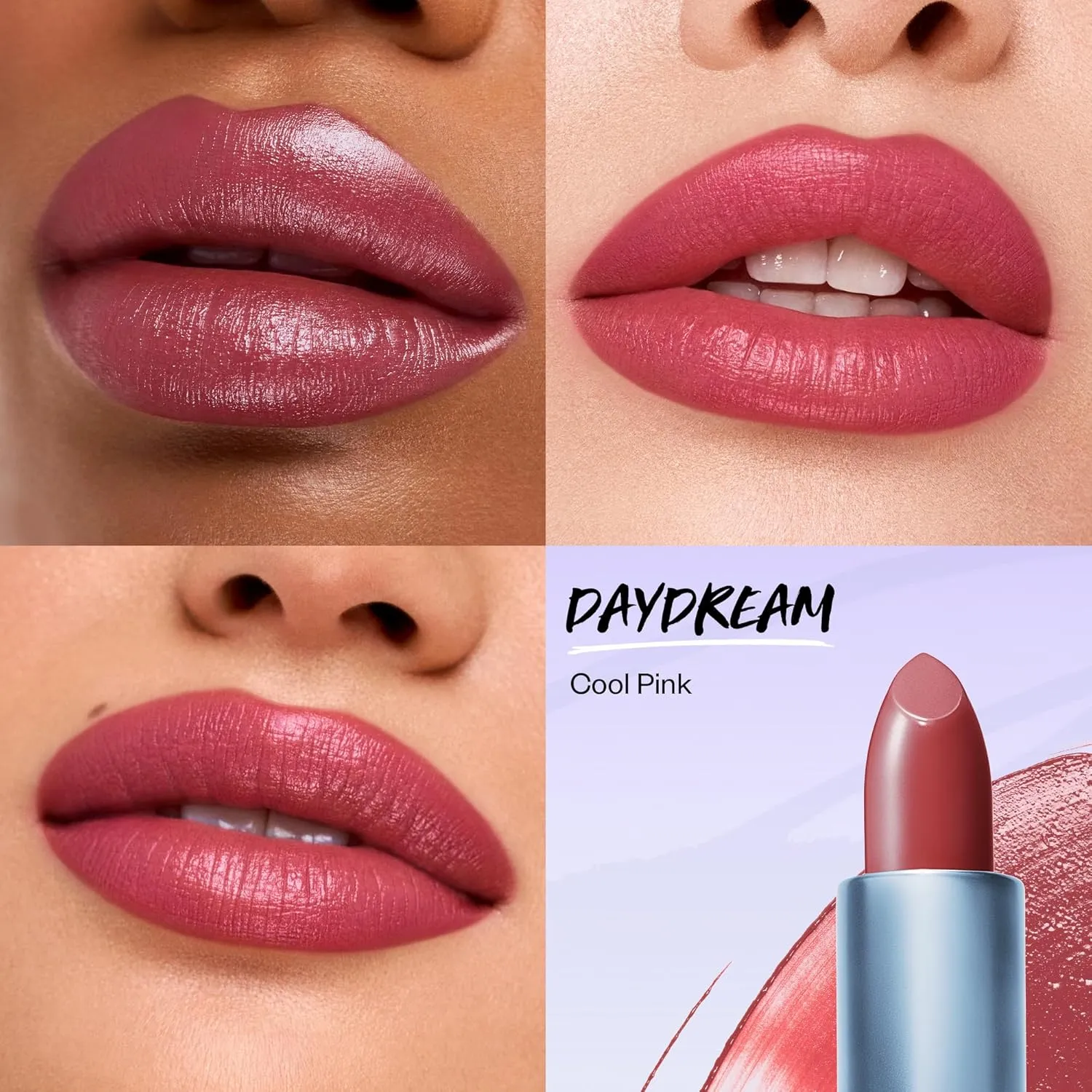 Kosas Weightless Lip Color Nourishing Satin Lipstick - High Impact Lip Color with Clean Formula - Daydream