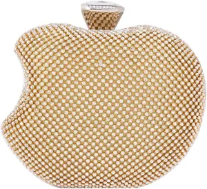 Ladies Special Bite Off Apple Shape Hardcase Clutch Bag