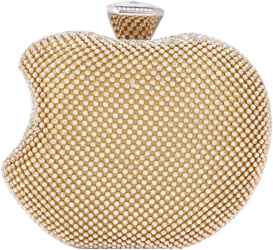 Ladies Special Bite Off Apple Shape Hardcase Clutch Bag